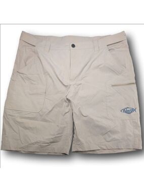 Men's Palmyth Cargo Shorts XXL Beige with Blue Logo